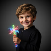 LED Snowflake Disco Ball 10" Wands Retail Display